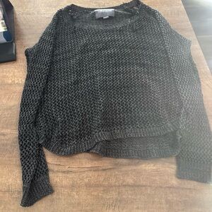 Paper Crane Charcoal Knit Crew Neck Sweater
